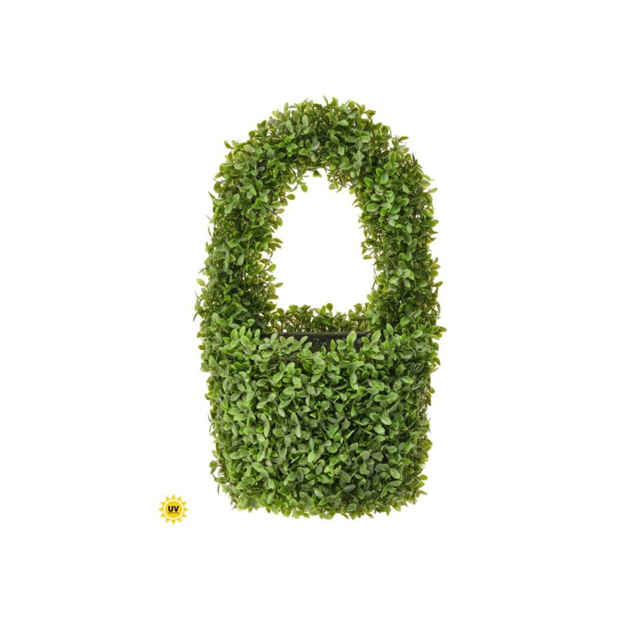18" UV Boxwood Wall Pocket Artificial Greenery for Outdoor Decor-MTF26846